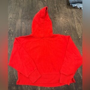 Zara Red Cropped Hoodie
